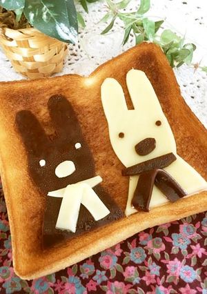 食パンアート★リサとガスパール-レシピのメイン写真