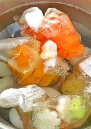 時短☆同時調理 味玉+ミックスベジタブル-レシピのメイン写真