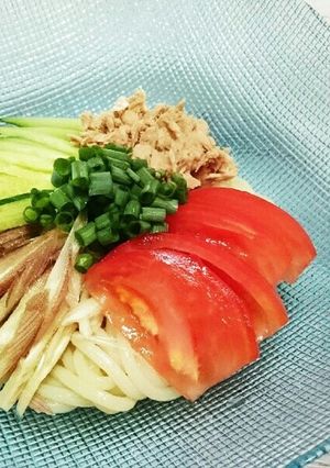 ツナとみょうがのぶっかけ冷やしうどん-レシピのメイン写真