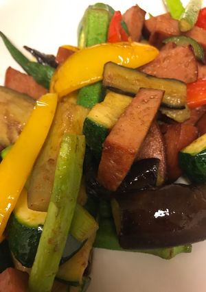 簡単！夏野菜のカレー風味炒め-レシピのメイン写真