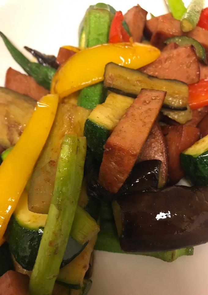 簡単！夏野菜のカレー風味炒め-レシピのメイン写真
