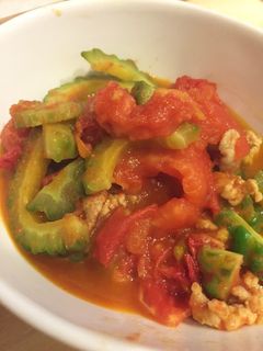 豚肉とゴーヤのトマト炒め-レシピのメイン写真