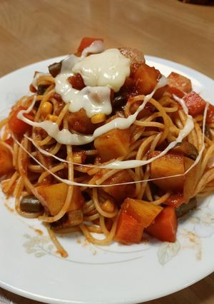 野菜だけのゴロゴロパスタ-レシピのメイン写真