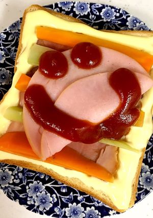 焼豚と野菜コンソメ煮スティックのトースト-レシピのメイン写真