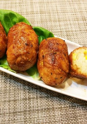しゃぶしゃぶ肉で肉巻おにぎり☆チーズ入☆-レシピのメイン写真
