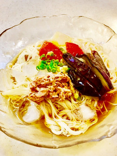 揚げ茄子そうめん-レシピのメイン写真