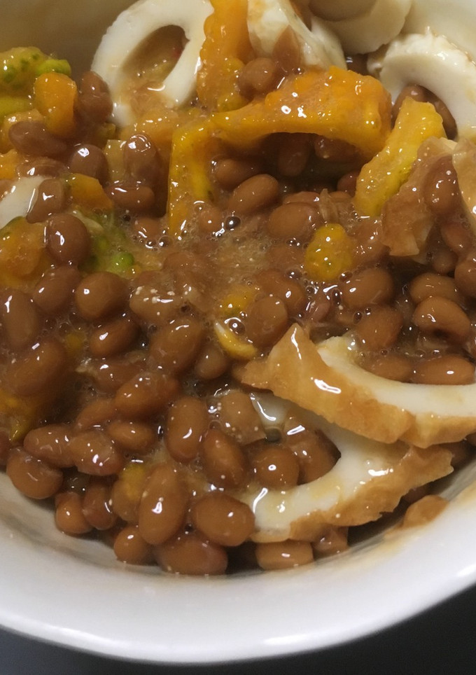 完熟ゴーヤと納豆の和え物 夏バテ防止♪-レシピのメイン写真
