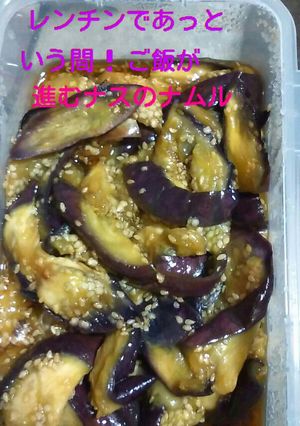 レンチンでご飯が進むナスのナムル♥♥-レシピのメイン写真