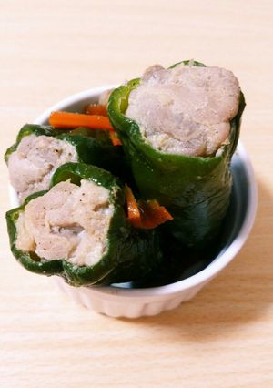 ピーマンのしゃぶしゃぶ肉詰め-レシピのメイン写真