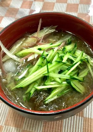 もずくの冷製味噌汁-レシピのメイン写真