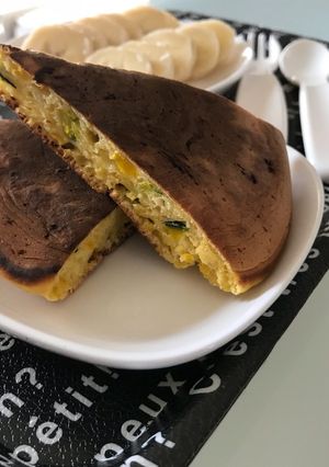 離乳食後期 かぼちゃパンケーキ-レシピのメイン写真