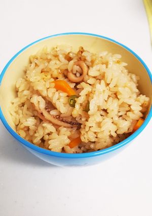 イカ大根の煮汁で炊き込みご飯-レシピのメイン写真