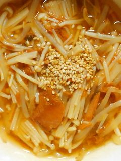 簡単♪えのきとマグロ味付け缶の中華スープ-レシピのメイン写真