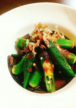 簡単お弁当にもオクラの梅干しポン酢炒め-レシピのメイン写真