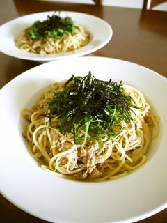大葉と海苔で味わう♡ツナの和風パスタ♪-レシピのメイン写真