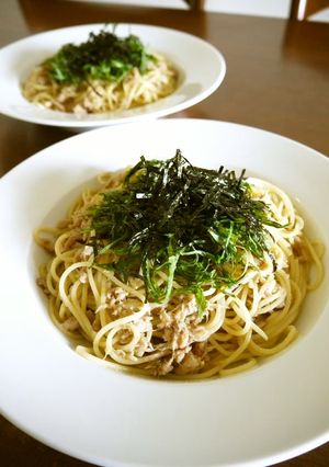 大葉と海苔で味わう♡ツナの和風パスタ♪-レシピのメイン写真