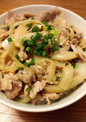 ネギ塩豚丼-レシピのメイン写真
