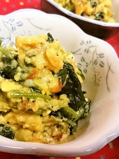 定番【ほうれん草と干しエビの卵とじ】-レシピのメイン写真