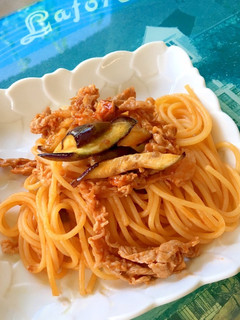 残り物でトマトとナスのさっぱり夏パスタ!-レシピのメイン写真