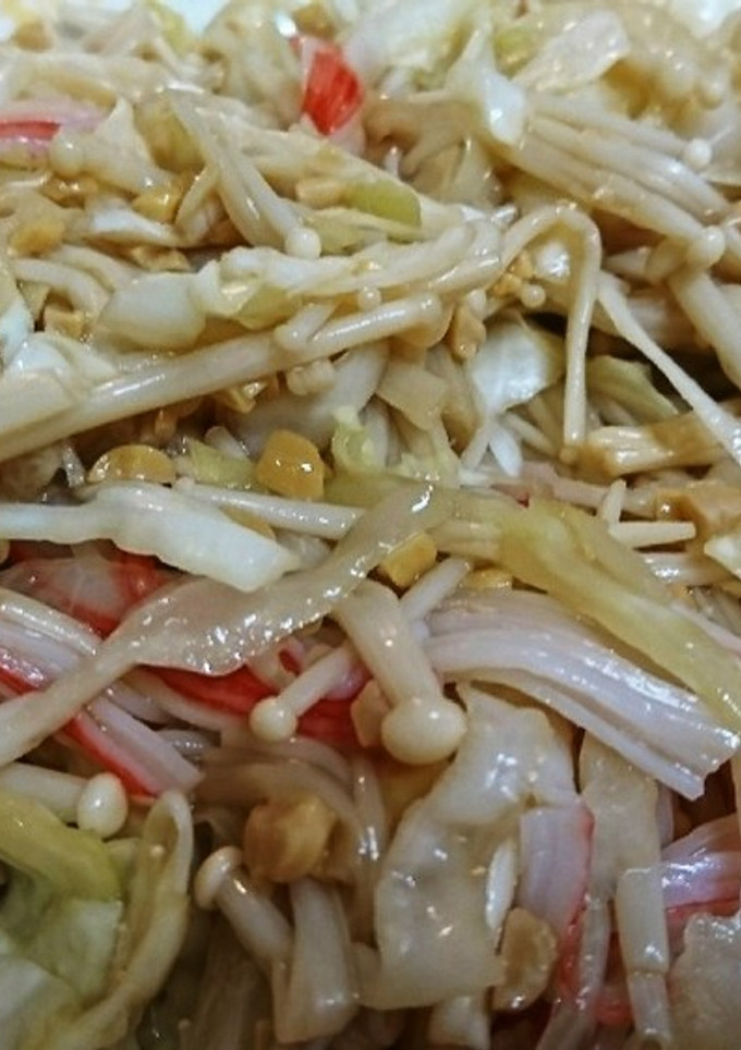 納豆とエノキキャベツの和え物-レシピのメイン写真