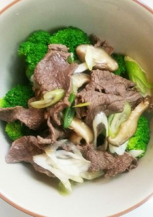 ブロッコリーと豆腐の牛丼、お酢出汁で-レシピのメイン写真