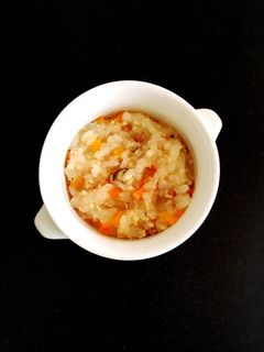 離乳食中期後期♡鶏と野菜の炊き込みご飯♡-レシピのメイン写真