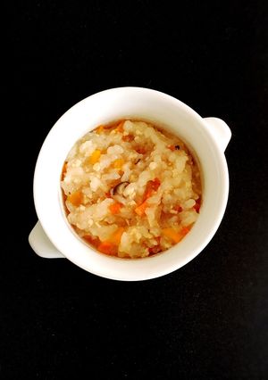 離乳食中期後期♡鶏と野菜の炊き込みご飯♡-レシピのメイン写真