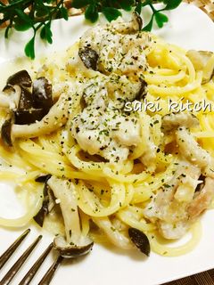 ♡茸と鶏肉の和風クリームパスタ♡-レシピのメイン写真
