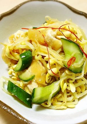 簡単おかず：きゅうりの鶏中華クラゲ和え-レシピのメイン写真