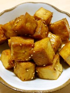 簡単おかず:厚揚げの甘辛照り焼き-レシピのメイン写真