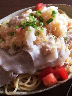 豚しゃぶのおろしポン酢冷製スパゲティ-レシピのメイン写真
