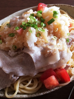 豚しゃぶのおろしポン酢冷製スパゲティ-レシピのメイン写真