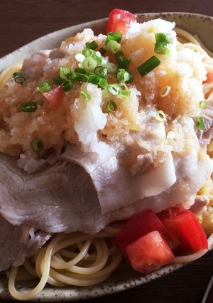 豚しゃぶのおろしポン酢冷製スパゲティ-レシピのメイン写真
