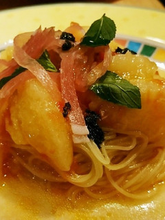 桃の冷製パスタ-レシピのメイン写真