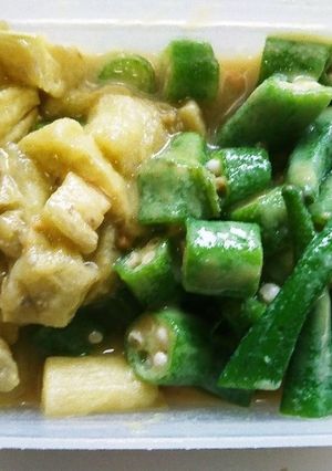 簡単、焼きなすとオクラの辛子酢味噌和え-レシピのメイン写真