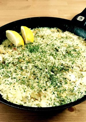 きざみパクチーと海鮮ミックスのパエリア-レシピのメイン写真