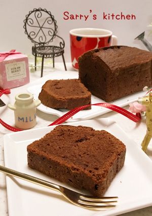 しっとりふんわりチョコパウンドケーキ♪-レシピのメイン写真