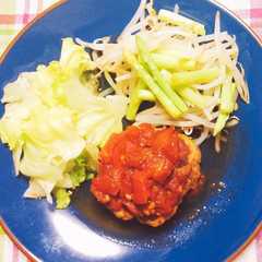 รูปของ 豚ミンチとおからのハンバーグ