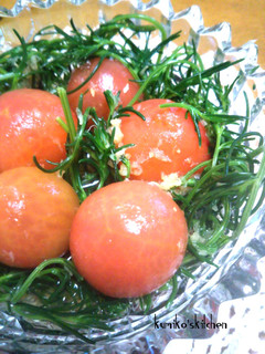 冷た~い出汁トマトとおかひじき-レシピのメイン写真