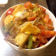 一人分 ゴーヤとトマトのチャンプルー丼
