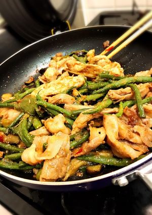 いんげんと豚肉のみそ炒め-レシピのメイン写真