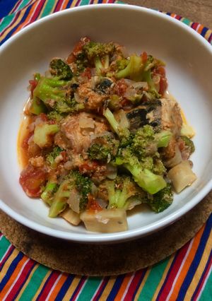 サバ水煮缶で簡単トマト煮-レシピのメイン写真