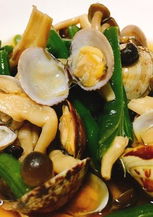 あさりとしめじとインゲンの手抜き煮物-レシピのメイン写真
