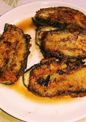 旨ウマ♪ナスと豚肉のピカタ風挟み焼き-レシピのメイン写真