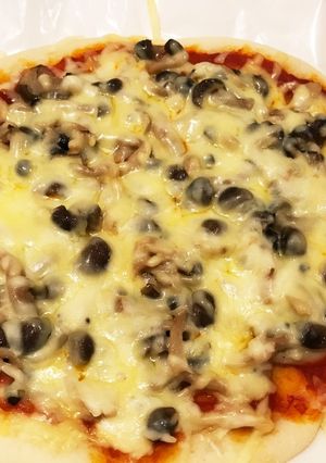 チーズたっぷりきのこピザ！-レシピのメイン写真