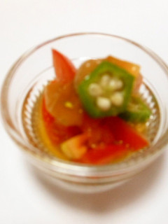 超簡単 オクラとトマトの梅合え-レシピのメイン写真