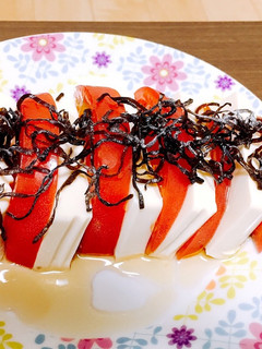 トマトと豆腐の和風カプレーゼ風♡-レシピのメイン写真