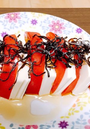トマトと豆腐の和風カプレーゼ風♡-レシピのメイン写真