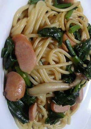ほうれん草ときのこの和風パスタ-レシピのメイン写真