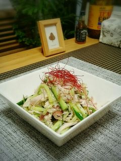 きゅうりとみょうがサラダチキンレモンあえ-レシピのメイン写真